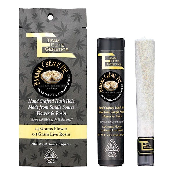 Team Elite Genetics - Banana Creme Pie | Hash Hole Infused Joint | 1.5g - 1