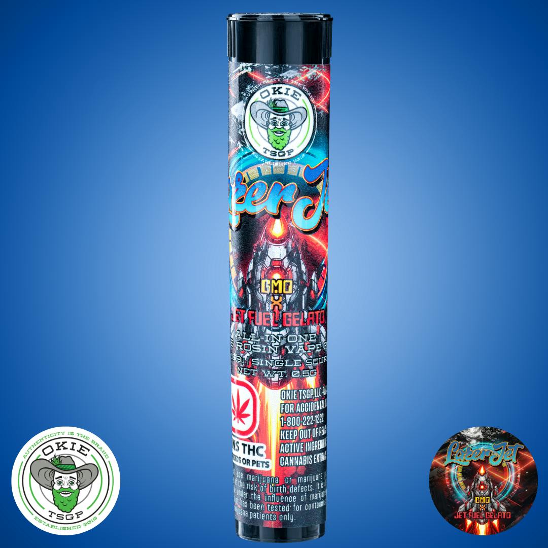 Okie TSGP - Lazer Jet - Disposable Live Rosin Cart - 0.5g - 1