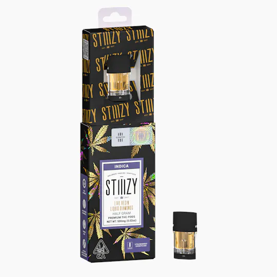 STIIIZY - Vape Cartridge - STRAWBERRY SHORTCAKE .5G Live Resin Liquid Diamonds Pod - 1
