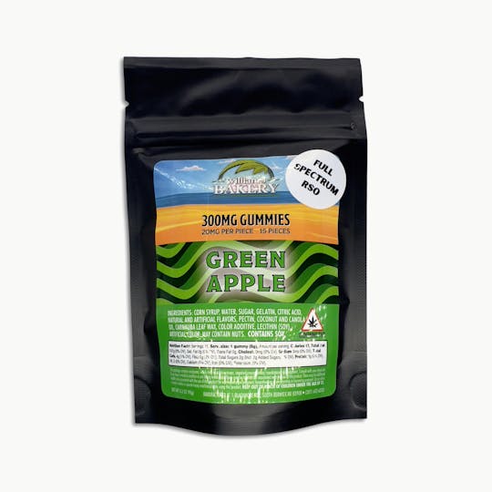 Indico - Green Apple RSO Full Spectrum Gummies 20mg/pc 300mg total - 1