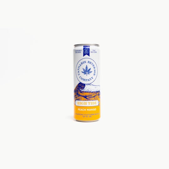 High Tide Beverages - 1:1:1 PEACH MANGO SELTZER 10MG (10MG THC/10MG CBD/10MG CBC) - 1