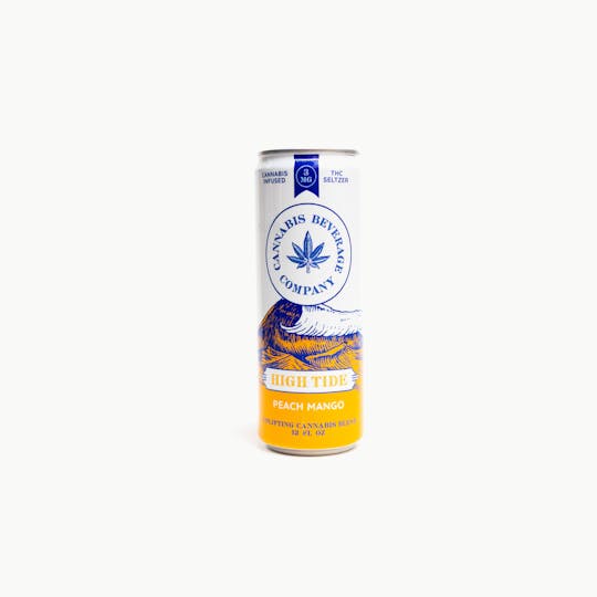 High Tide Beverages - 1:1:1 PEACH MANGO SELTZER 3MG (3MG THC/3MG CBD/3MG CBC) - 1