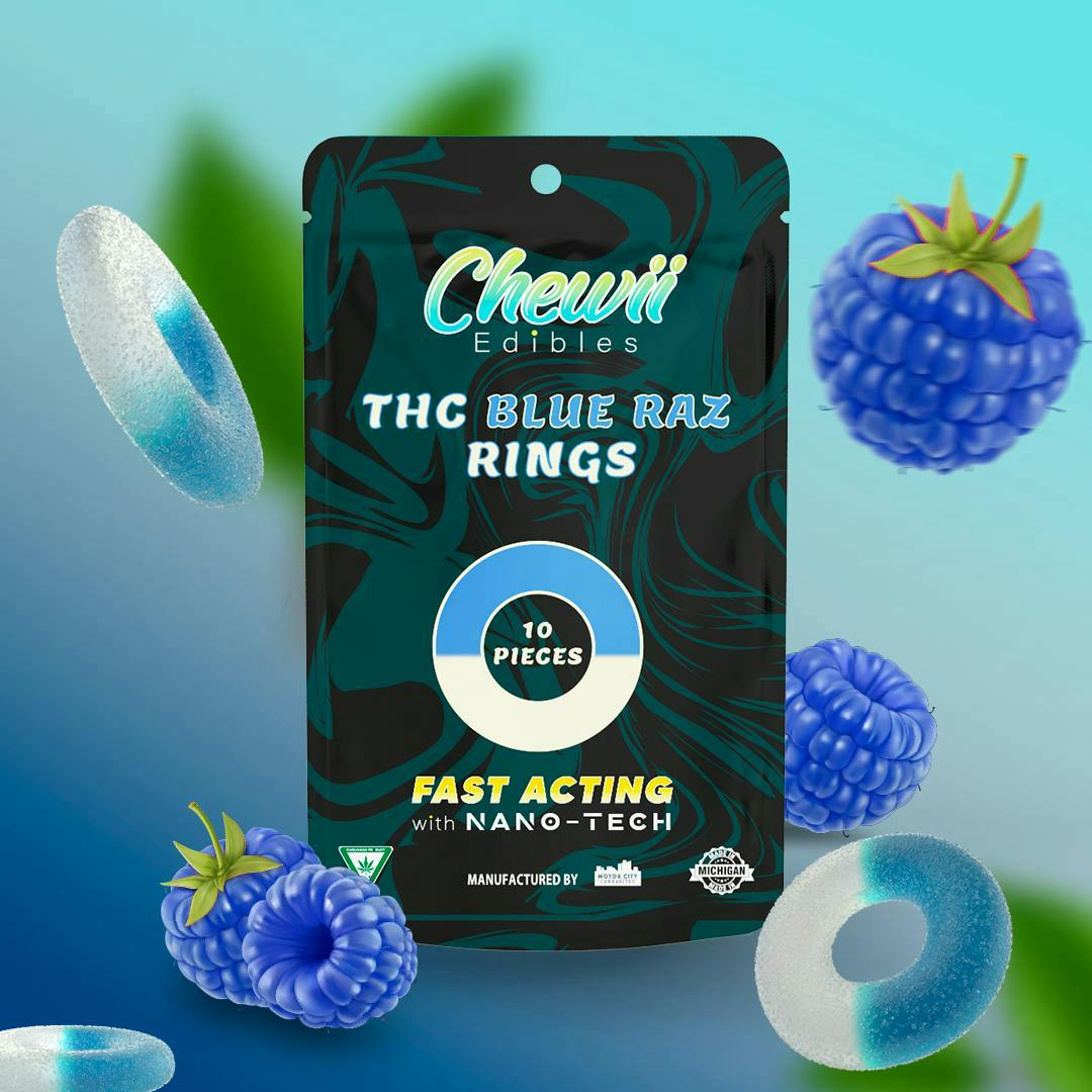 Chewii - Chewii Rings - Blue Razz (200mg) [10pk] - 1