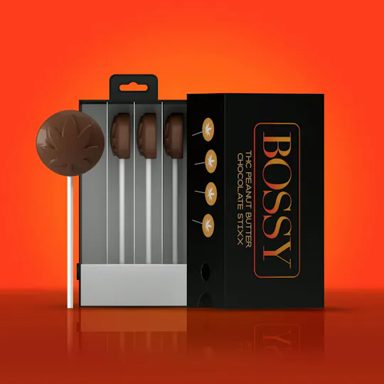 Bossy - Bossy | Chocolate Stixx | Peanut Butter Chocolate | 200mg | 4ct | 50mg/ea - 1