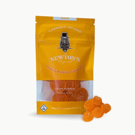 Sir Newton's Original - Gummies - Peach Mango 1:1 THC:CBD 150mg THC/150mg CBD - 10pk - 1