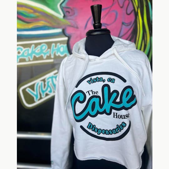Cake House - White M Distressed Crop Hoodie The Cake House - 1