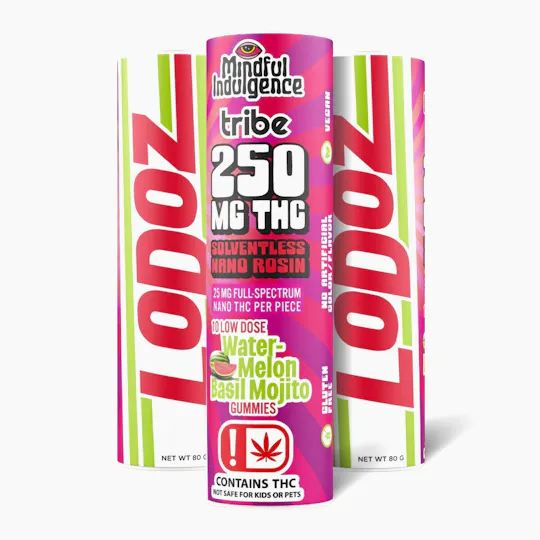 Mindful Indulgence - Mindful Indulgence | 250mg LoDoz Gummy *Tribe* | Watermelon Basil Mojito - 1
