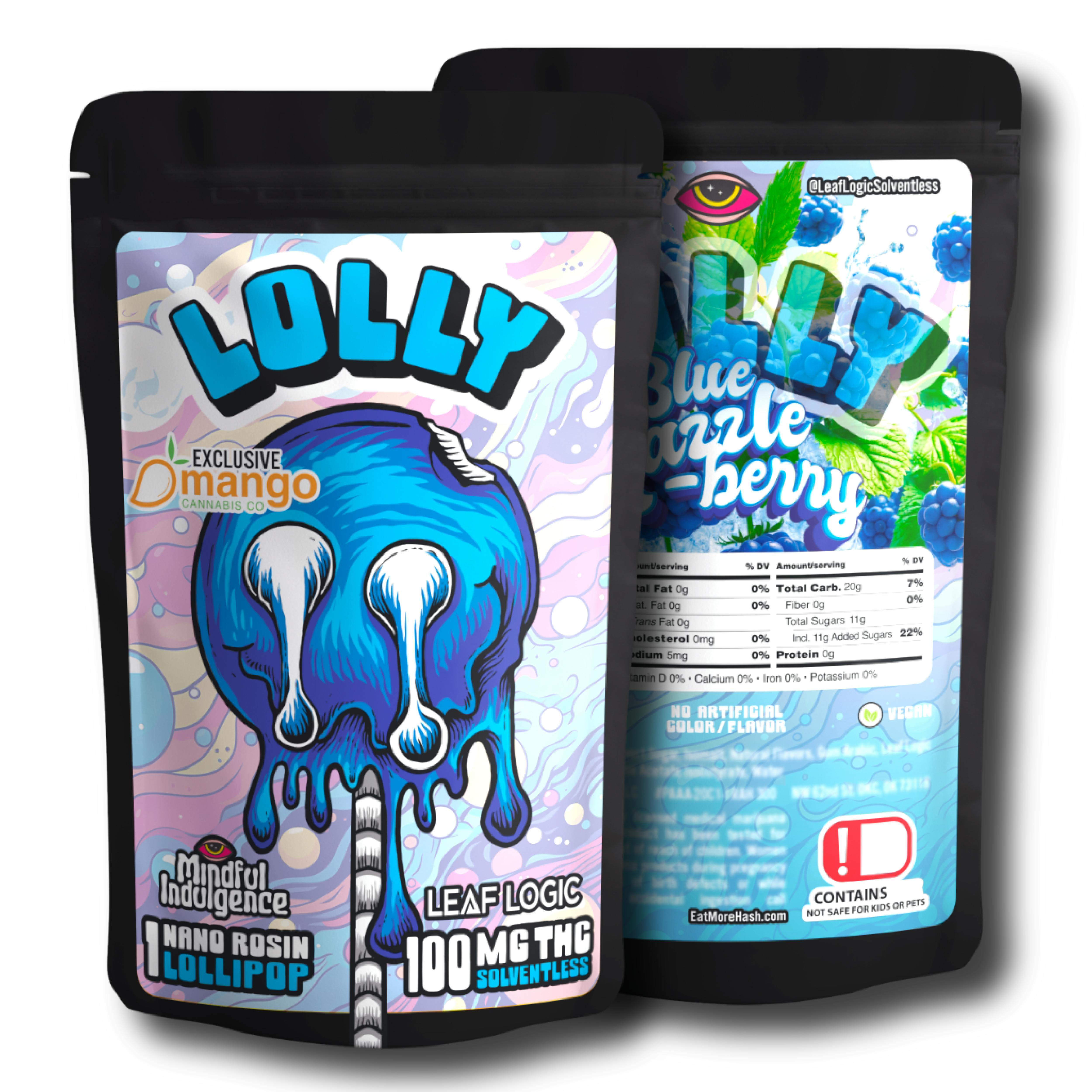 Mindful Indulgence - Mindful Indulgence | 100mg LOLLY *Leaf Logic* | Blue RazzleBerry - 1
