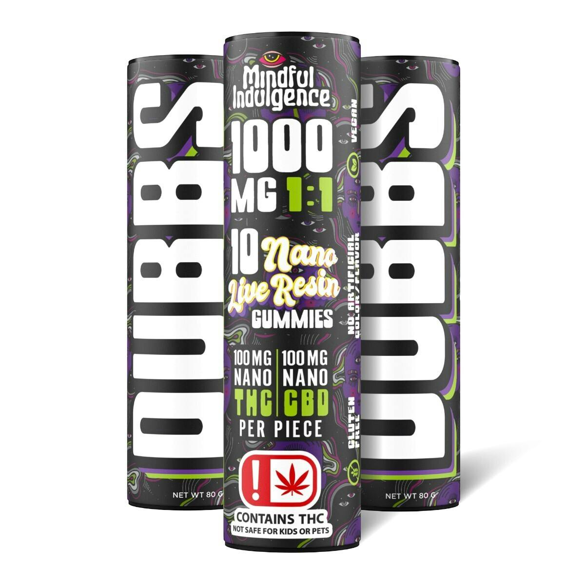 Mindful Indulgence - Mindful Indulgence | 1000mg DUBBS 1:1 Gummy | Raspberry Pineapple - 1