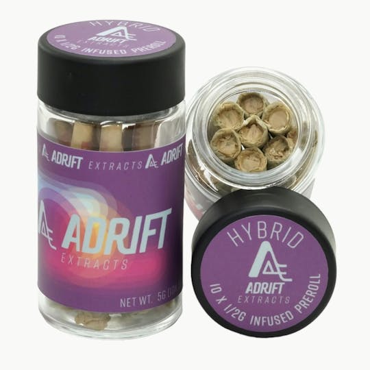 Sunday Extracts - Adrift Extracts - 10pk - 5g Infused Pre-Roll - Runtz - 1