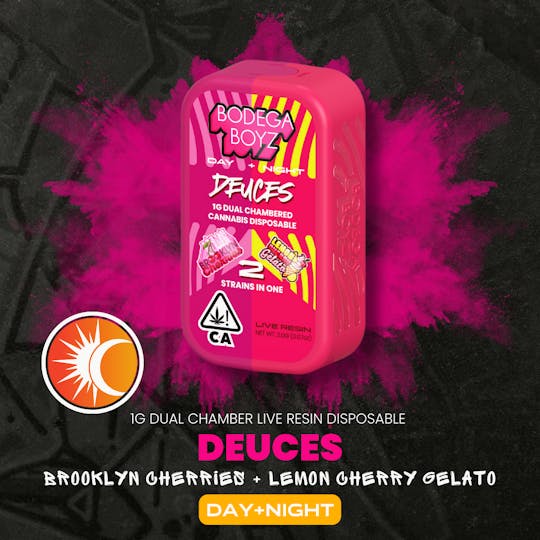 Bodega Boyz - 1 gram Deuces Brooklyn Cherries x Lemon Cherry Gelato Live Resin Vape | CA - 1
