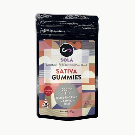 Indico - 1000mg Sativa Gummies - Watermelon Flavor (Sola Edibles) - 1