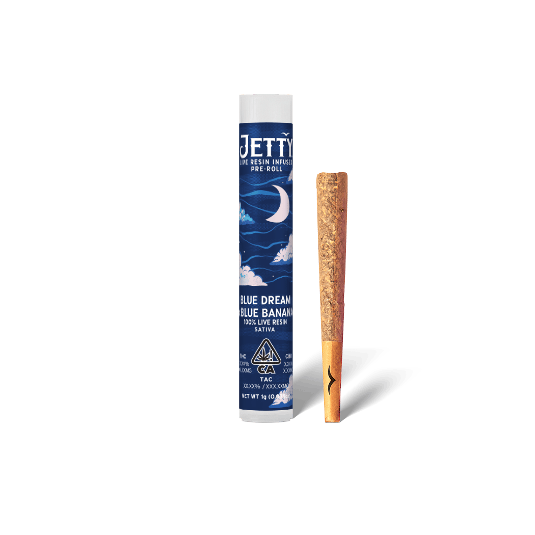 Jetty Extracts - Blue Dream x Blue Banana | Live Resin Infused Joint | 1g - 1