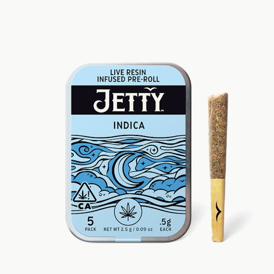 Jetty Extracts - Jetty Pre-Roll Live Resin Infused 5 Pack (2.5g) Crumpets x Vanilla Shake - 1