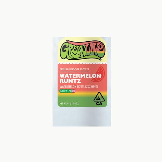 Greenline - Watermelon Runtz - 1/16 oz - Indoor - Indica Hybrid - 1.8g - 1