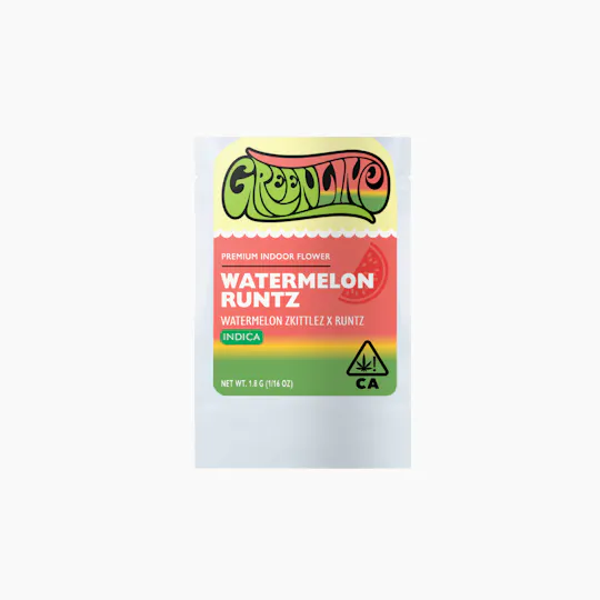 Greenline - Watermelon Runtz - 1/16 oz - Indoor - Indica - 1.8g - 1