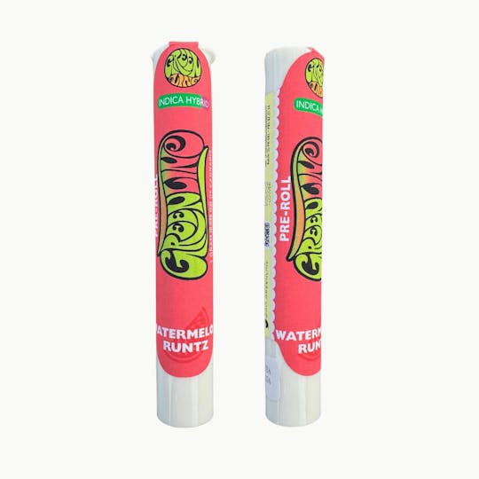 Greenline - Watermelon Runtz - Diamond Infused - Indoor Flower Pre-Roll - Indica - 1g - 1