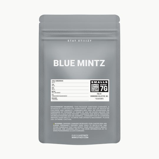 STIIIZY - - BLUE MINTZ - 7G Grey Label Mylar - 1