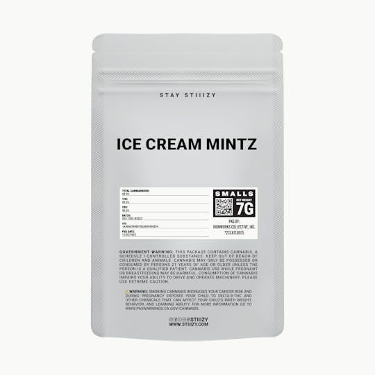 STIIIZY - - ICE CREAM MINTZ - 7G White Label Mylar - 1