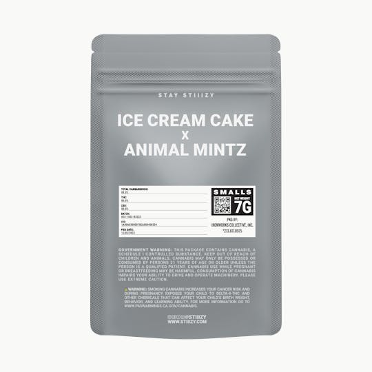 STIIIZY - - ICE CREAM CAKE x ANIMAL MINTZ - 7G Grey Label Mylar - 1