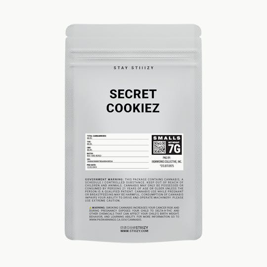 STIIIZY - - SECRET COOKIEZ - 7G White Label Mylar - 1