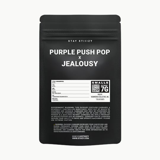 STIIIZY - - PURPLE PUSH POP x JEALOUSY -7G Black Label Mylar - 1
