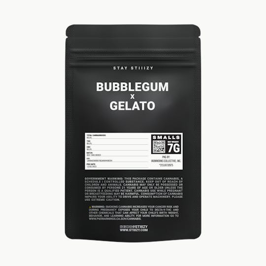 STIIIZY - - BUBBLEGUM X GELATO - 7G Black Label Mylar - 1