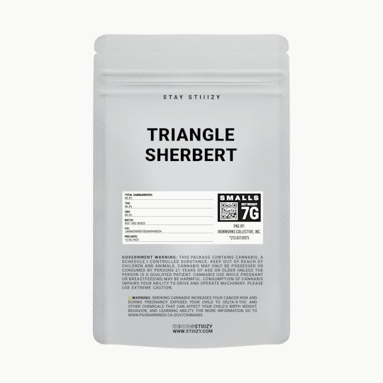STIIIZY - - TRIANGLE SHERBERT - 7G White Label Mylar - 1