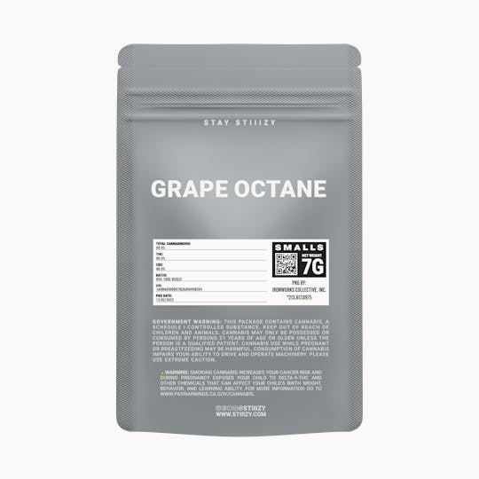 STIIIZY - - GRAPE OCTANE - 7G Grey Label Mylar - 1