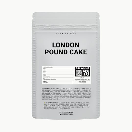 STIIIZY - - LONDON POUND CAKE - 7G White Label Mylar - 1