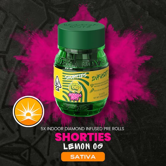 Bodega Boyz - Shorties Lemon OG | 5 infused prerolls per Barrel (SATIVA) | CA - 1