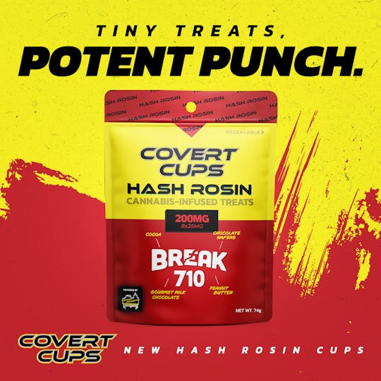Covert Cups - Break 710 - 200MG Hash Rosin Chocolate Cups - Covert Cups - REC - 1