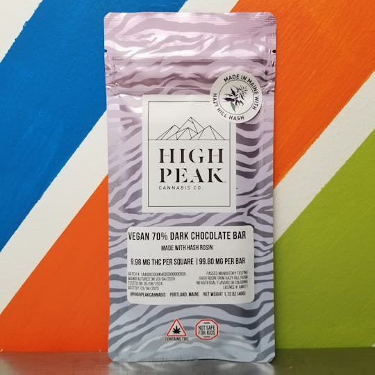 High Peak Cannabis Co. - High Peak Cannabis Co. | Vegan Dark Chocolate Bar | Hash Rosin | Rec - 1