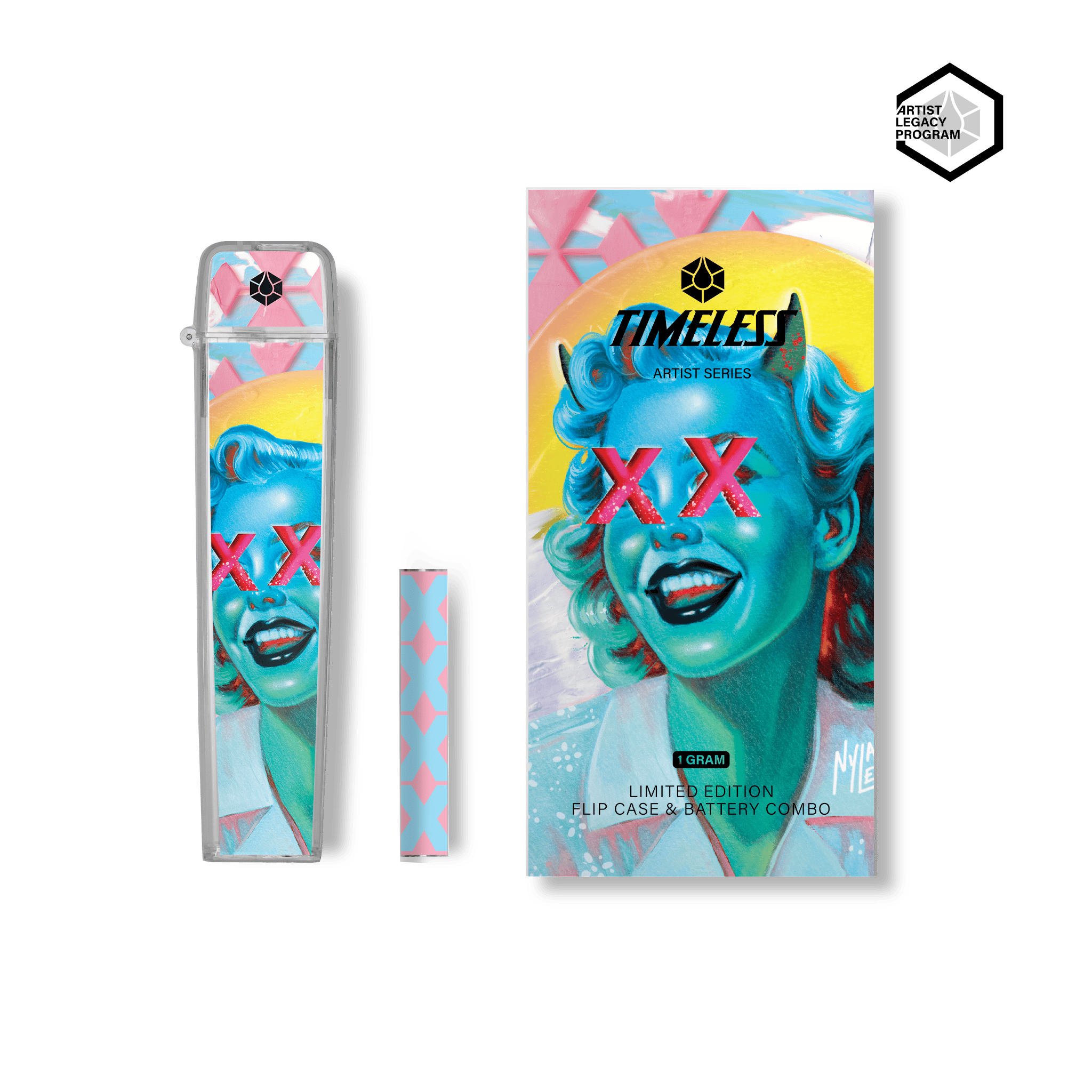 Timeless Vapes - Nyla Lee Flip Case & Battery Combo | Battery | 1g - 1