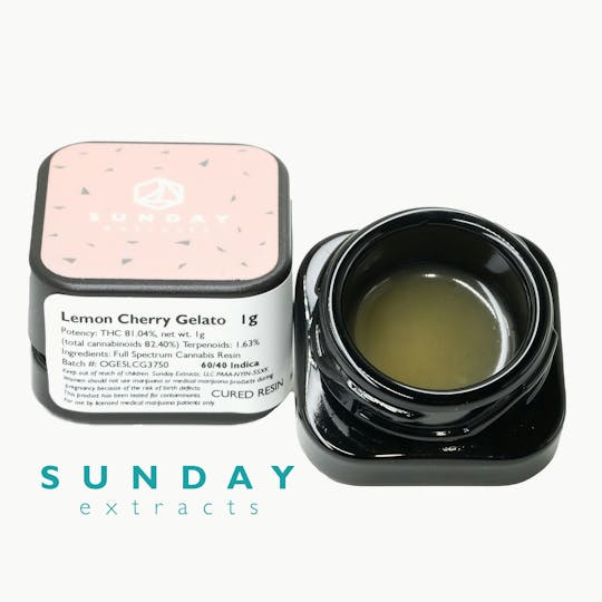 Sunday Extracts - 1g Concentrate Lemon Cherry Gelato - 1