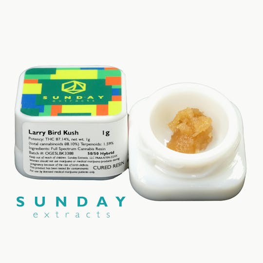 Sunday Extracts - 1g Concentrate Larry Bird Kush - 1