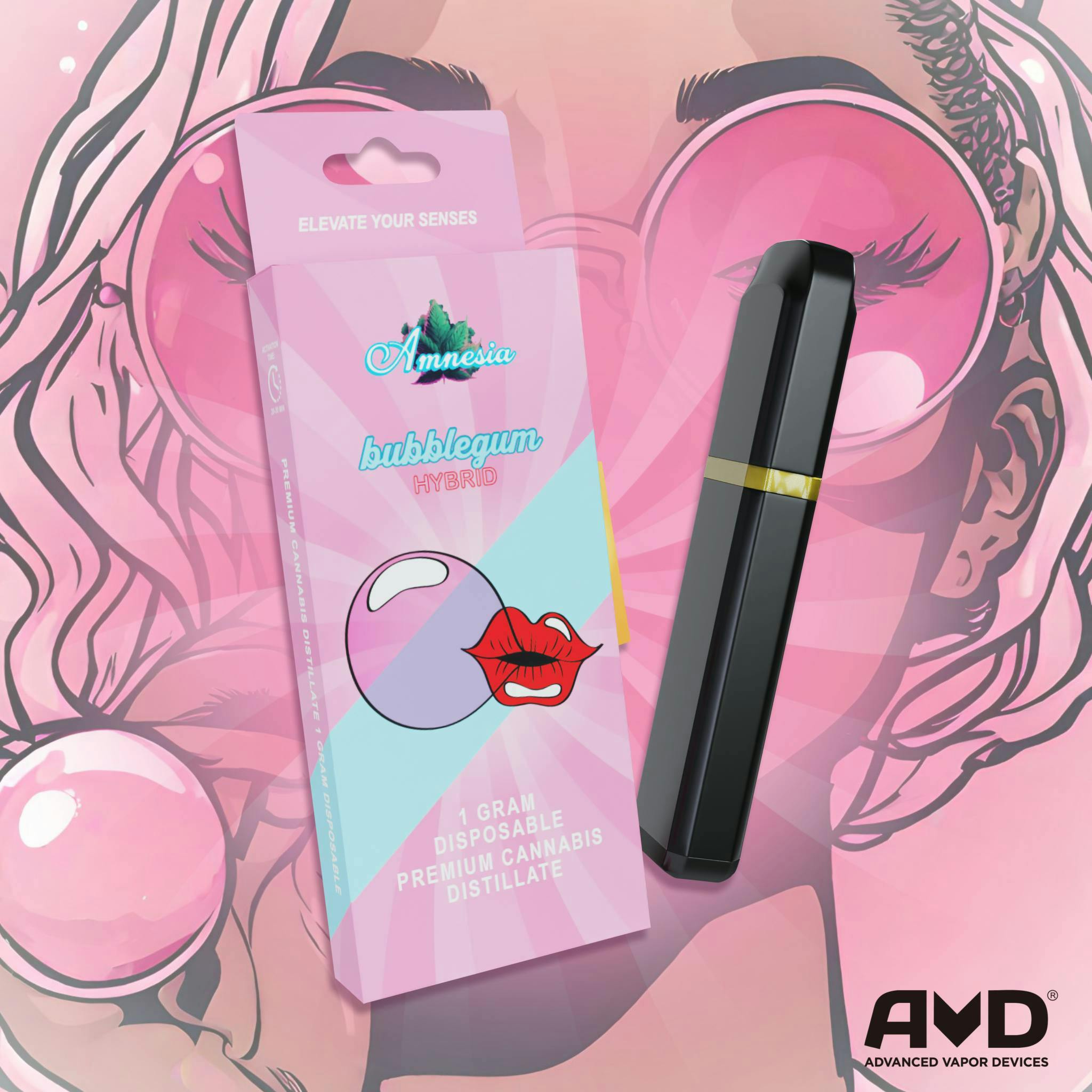 Amnesia MI - Amnesia MI | Bubble Gum | Disposable | 1g - 1