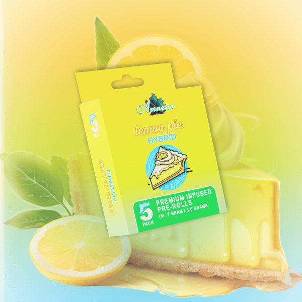 Amnesia MI - Amnesia MI | Lemon Pie | Infused Joints | 0.7g each | 5pk - 1
