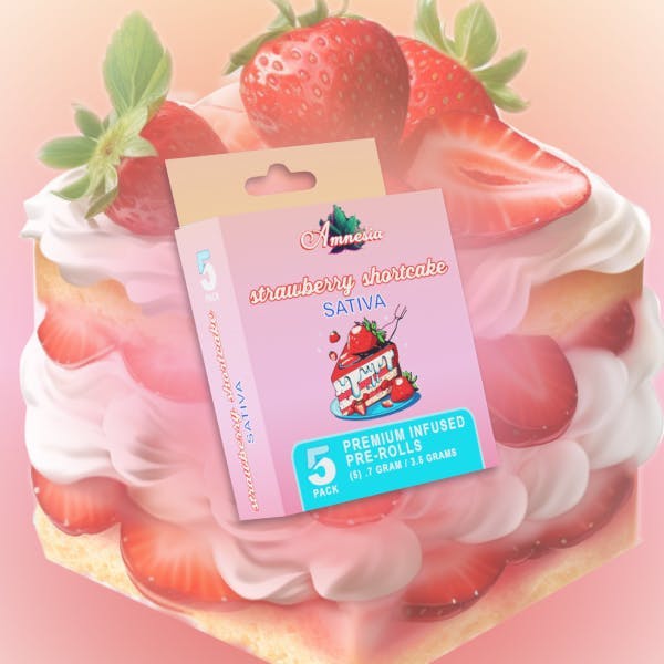 Amnesia MI - Amnesia MI | Strawberry Shortcake | Infused Joints | 0.7g each | 5pk - 1