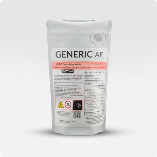 Generic AF - Sparkling Wine | Generic Gummies | 20-Pack | 100mg - 1