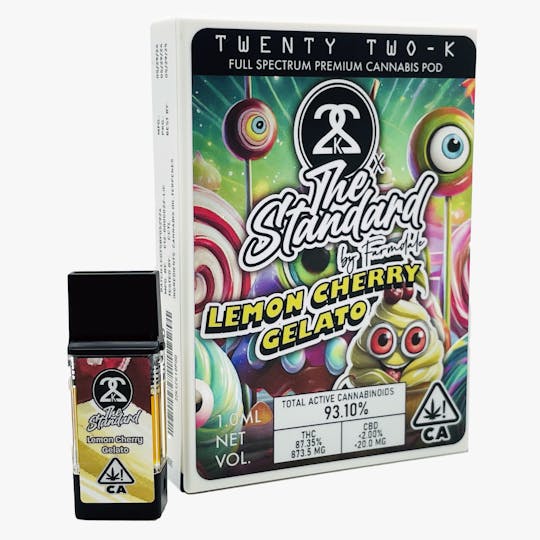 Twenty Two K / 22k - 22K x The Standard by Farmdale - Lemon Cherry Gelato 1.0ml POD - 1