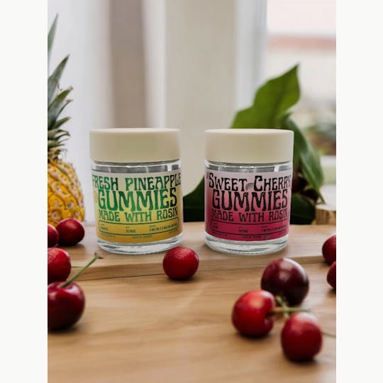Highly Rooted - Fresh Pineapple THC:CBD Rosin Gummies 100mg - 1