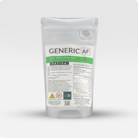 Generic AF - Green Apple | Generic Gummies | 20-Pack | 100mg - 1