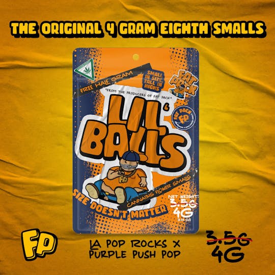 Fat Pack - LIL' BALLS: LA Pop Rocks x Purple Push Pop (4G 8TH Smalls Prepack) - 1