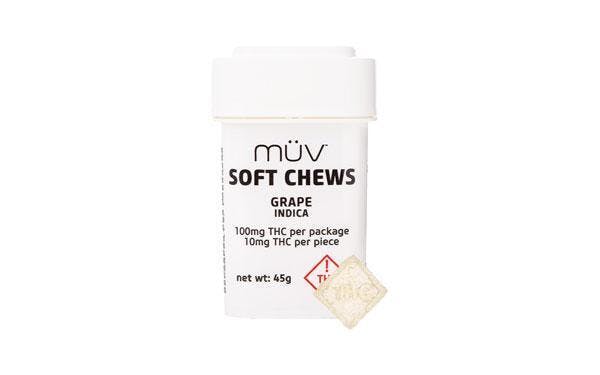 MÜV Cannabis Infused Products - MÜV Watermelon Soft Chews Cannabis Edibles 100mg - 1
