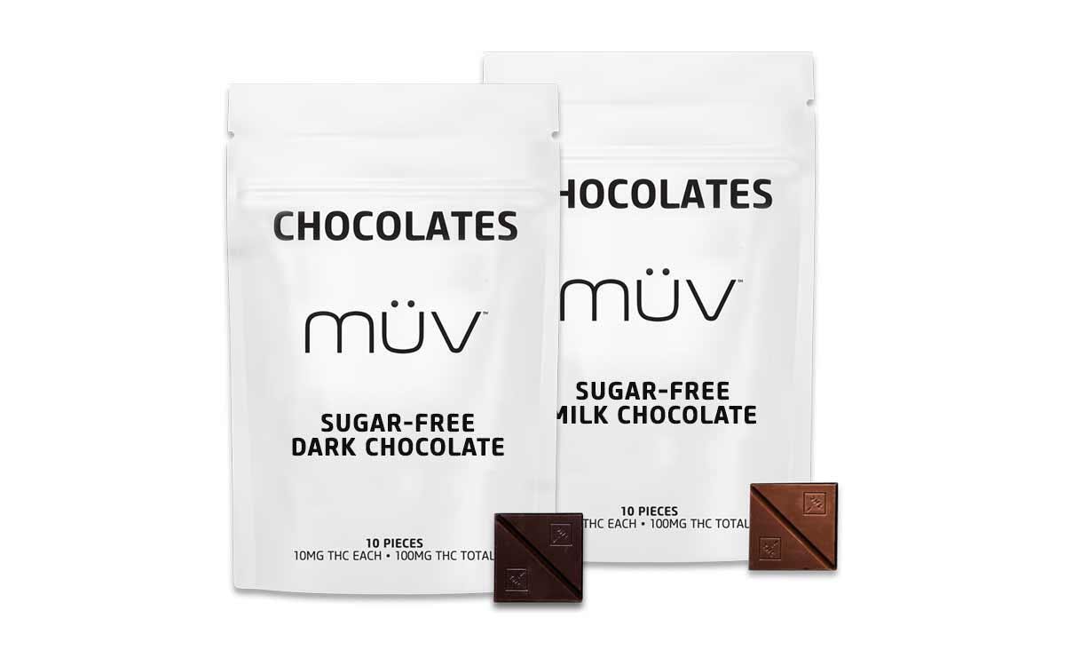 MÜV Cannabis Infused Products - MÜV Sugar-Free Milk Chocolates 100mg - 1