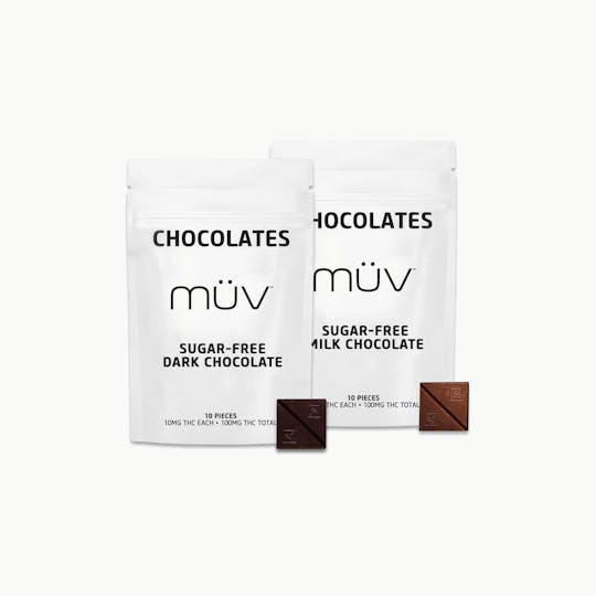 MÜV Cannabis Infused Products - MÜV Sugar-Free Dark Chocolates 100mg - 1