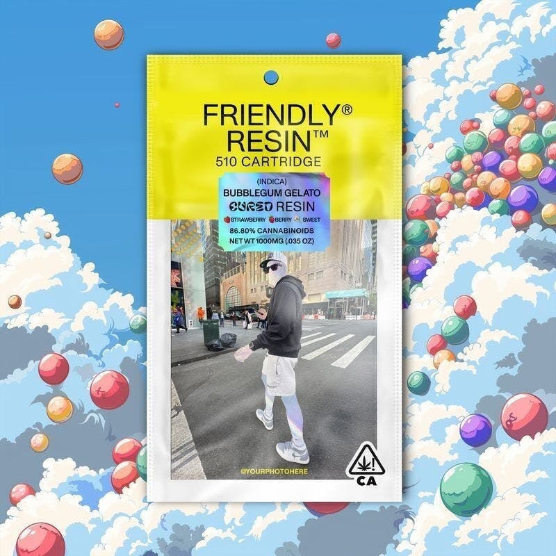 Friendly Brand - Friendly Brand | Bubblegum Gelato | Live Resin Cartridge | 1g - 1