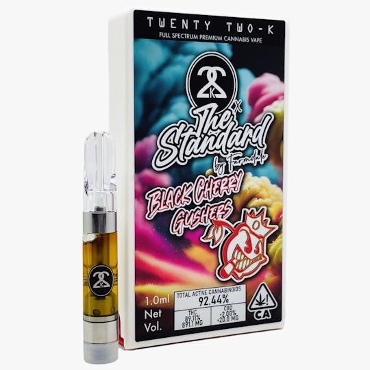 Twenty Two K / 22k - 22K x The Standard by Farmdale - Black Cherry Gushers 1.0ml Cartridge - 1