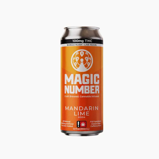 Magic Number - Mandarin Lime Soda 100mg THC - 1